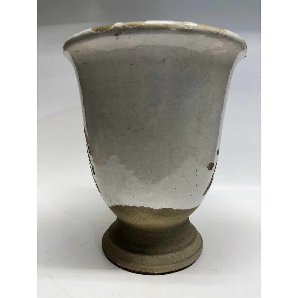Pottery Barn Tuscan, Tuscany Glaze Clay Terracotta Vase, White